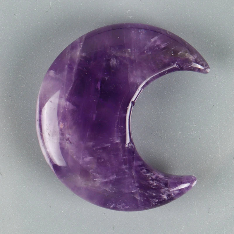 Crystal Mini Moon Ornament Natural Stone