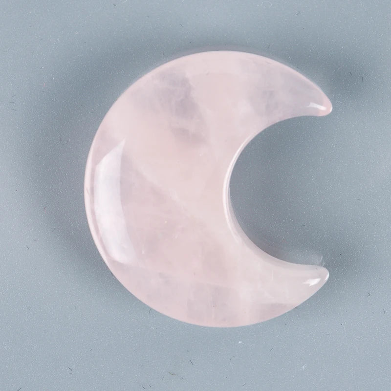 Crystal Mini Moon Ornament Natural Stone