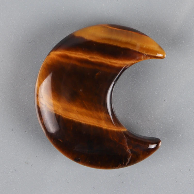 Crystal Mini Moon Ornament Natural Stone