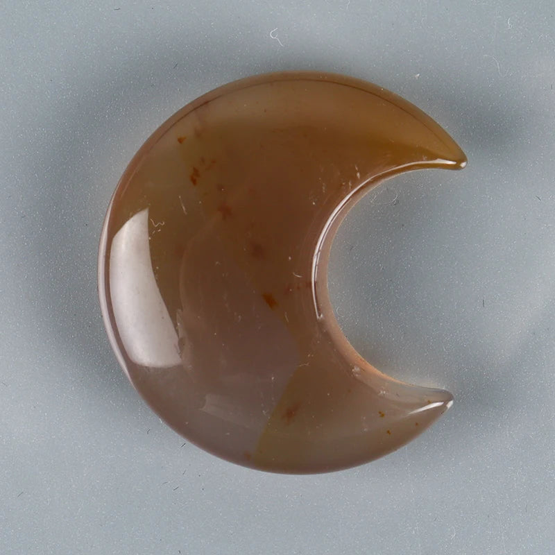 Crystal Mini Moon Ornament Natural Stone