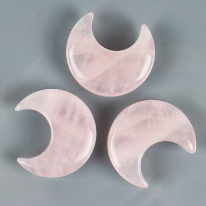 Crystal Mini Moon Ornament Natural Stone