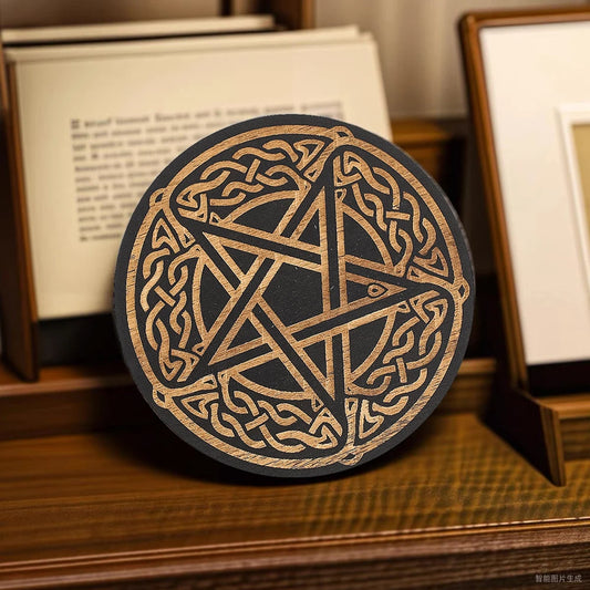 Pentagram Pattern Wooden Divination Board